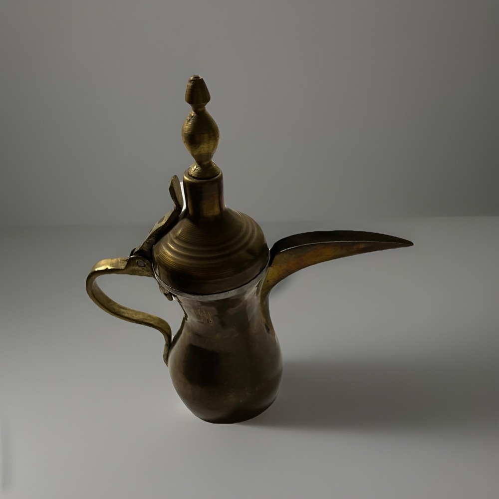 Rare Vintage Antique Brass Middle Eastern Handmade Dallah Coffee Tea Pot Arabic